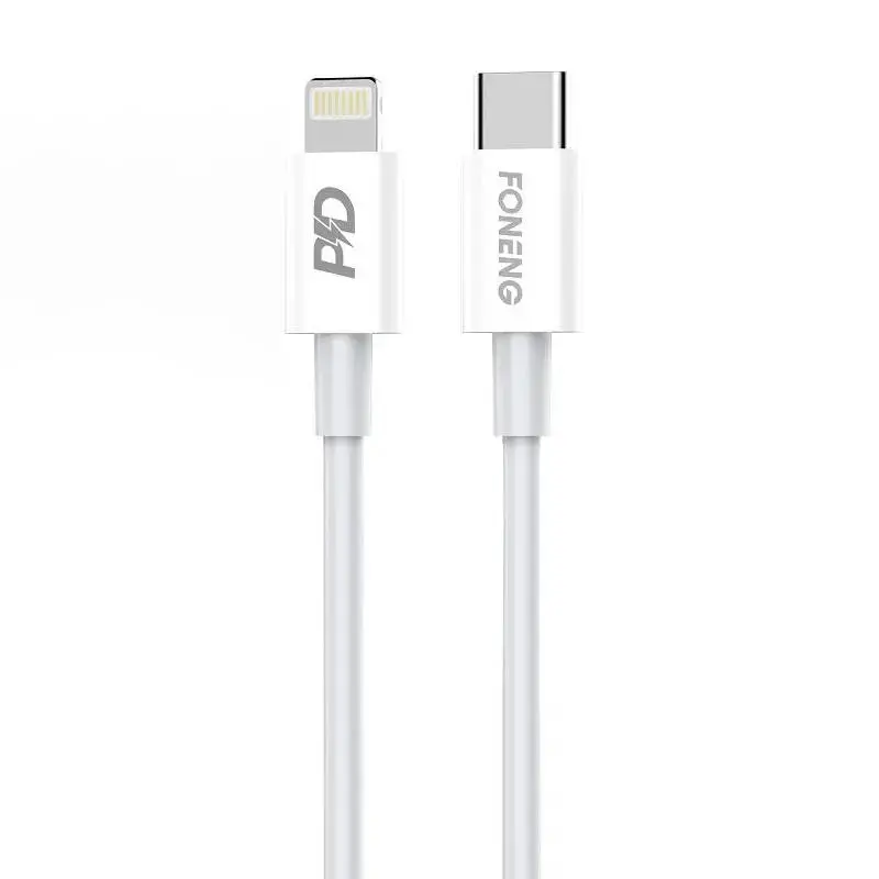 Foneng X31 data transfer and charging cable | USB-C to Lightning | 20W | 1m | white