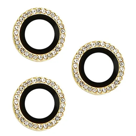 Tempered Glass HARD DIAMOND for camera (LENS) for Iphone 14 Pro/14 Pro Max gold (lens 3 pieces)