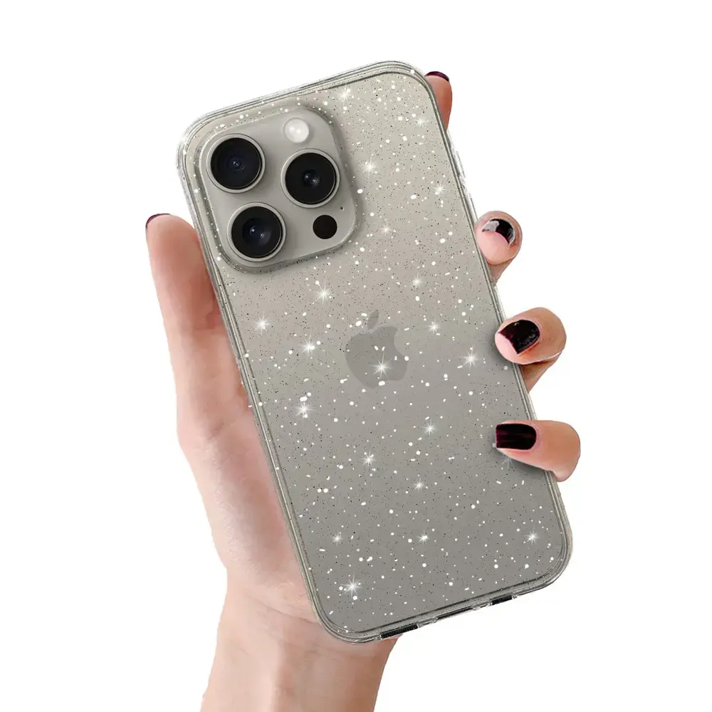 Crystal Glitter Case for Iphone 14 Pro Max Silver