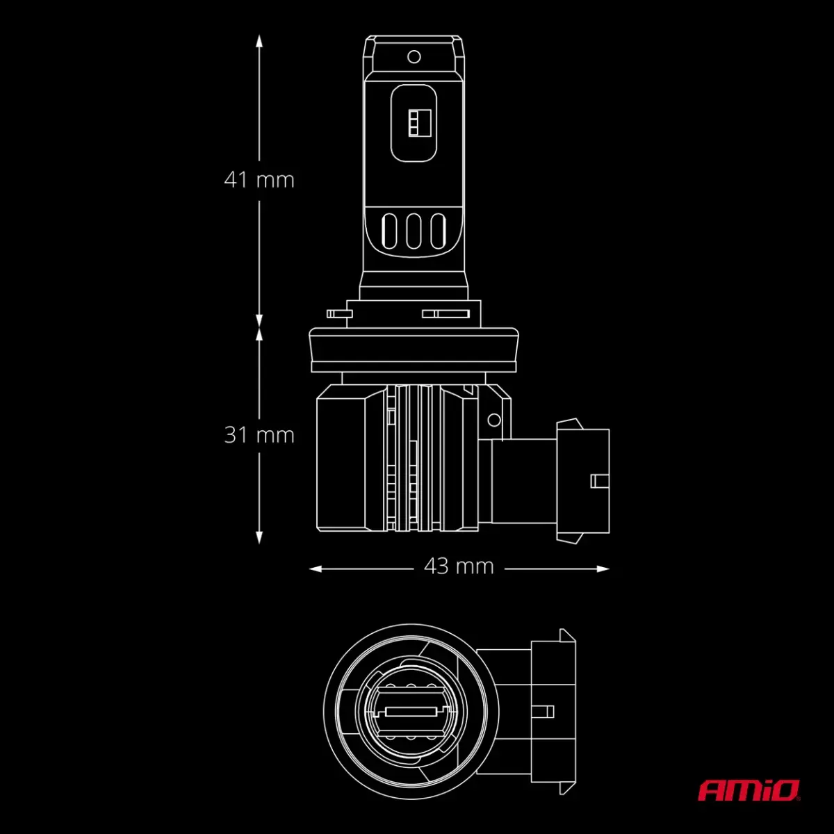 LED Headlights Serie F26 PRO LumiTec LIMITED +130% DUO FULL CANBUS H8 H9 H11 H16 12V 24V AMIO-04873