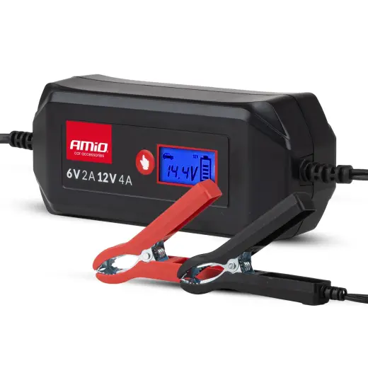Digital battery charger STD GEL AGM WET MAX 4A 6/12V AMIO-04523