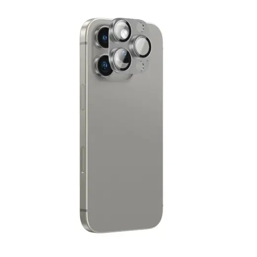 AmazingThing Aviation-Grade Alloy Tempered Glass Lens for iPhone 16 Pro | 16 Pro Max Camera Lens - Gray