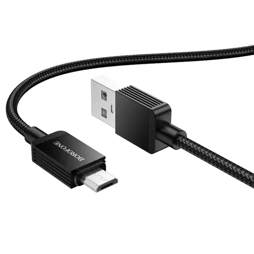 Borofone BX120 Placer data transfer and charging cable | USB to Micro USB | 12W | 1m | black