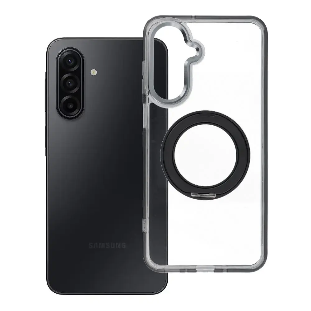 Case for Samsung A17 / A18 Frame Circle Stand compatible with MagSafe black