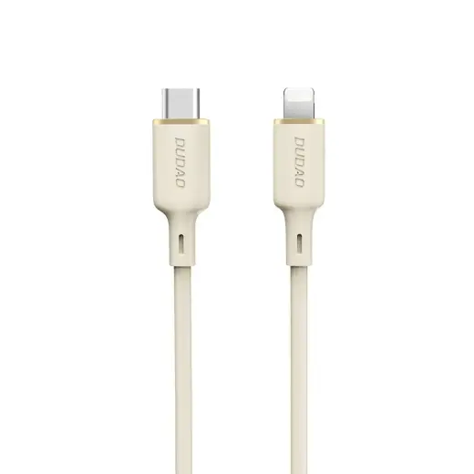 Dudao L7SCL data transfer and charging cable | USB-C to Lightning | 30W | 2m | beige