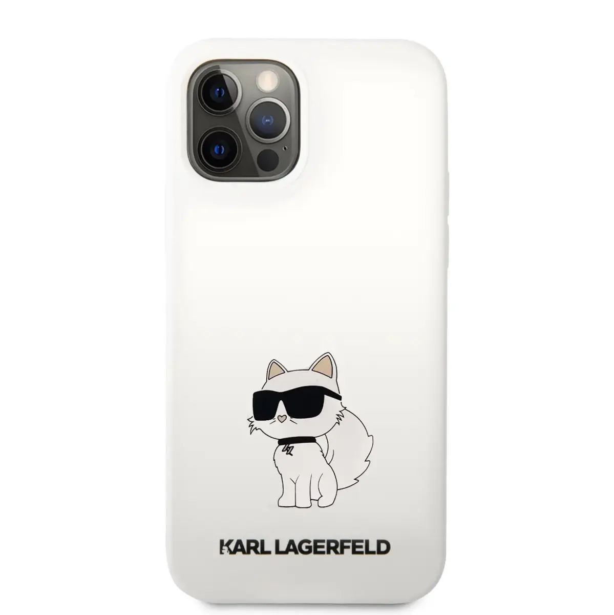 Karl Lagerfeld Liquid Silicone Choupette NFT Case for iPhone 12|12 Pro White