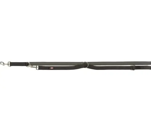 Pavada : Trixie Premium adjustable leash, neoprene padded, L–XL: 2.00 m|25 mm, black|graphite