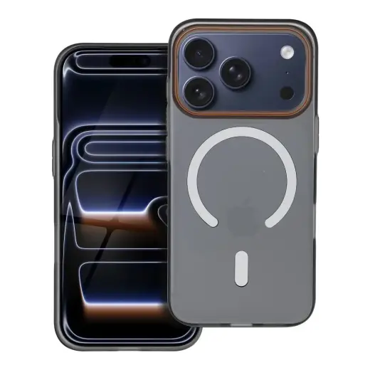 Case for iPhone 17 Pro Max / 18 Pro Max Go Orange compatible with MagSafe black