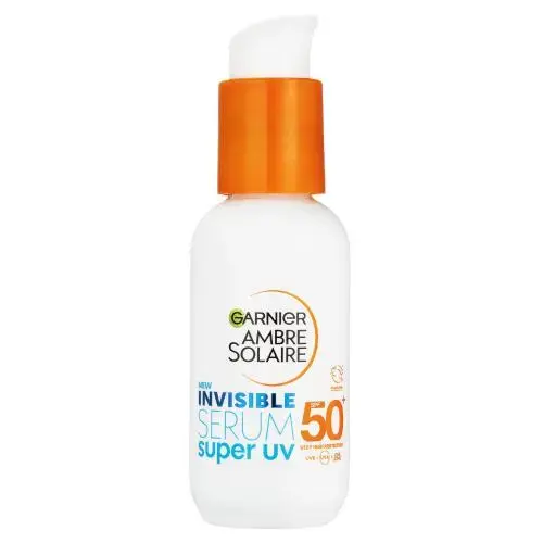 Garnier Ambre Solaire SPF 50+ Super UV Invisible Serum Moisturiser for Face 30ml-No Colour
