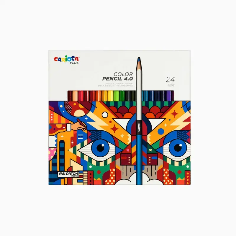 Krāsainie zīmuļi CARIOCA Plus 4.0 24 gab
