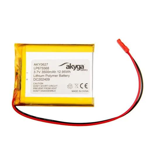 Lithium Polymer Battery Akyga AKY0627 LP675568 Li-Po 3.7V|3500mAh PCM JST 2.54 2-Pin Connector 150mm