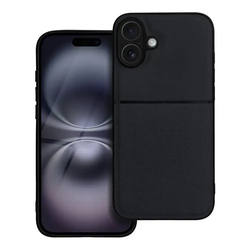NOBLE maciņš telefonam iPhone 16 Plus melns