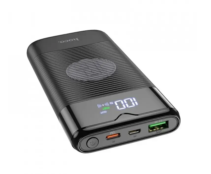 HOCO Power Bank 10000mAh Wireless Charging PD20W + QC3.0 J63 Black