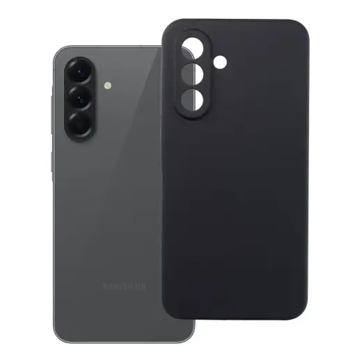 Silicone 2mm telefono dėklas Samsung Galaxy A56 (A566) juodas