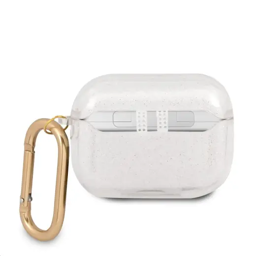 GUAPUCG4GT Guess 4G TPU Glitter Case for Airpods Pro Transparent