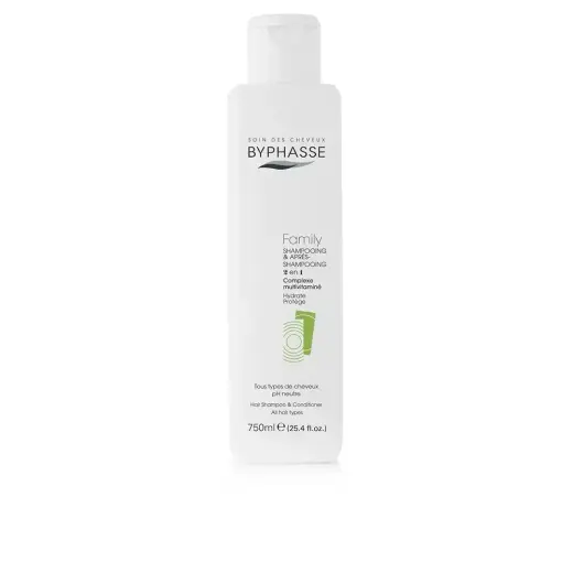 Byphasse, Family, Hair Shampoo & Conditioner 2-In-1, 750 ml
