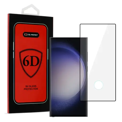 Tel Protect 6D tempered glass for phone Galaxy S23 Ultra (under-display fingerprint compatible)