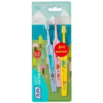 TePe Mini Toothbrush ( 3 ks ) Extra Soft - Dětské zubní kartáčky 0ml