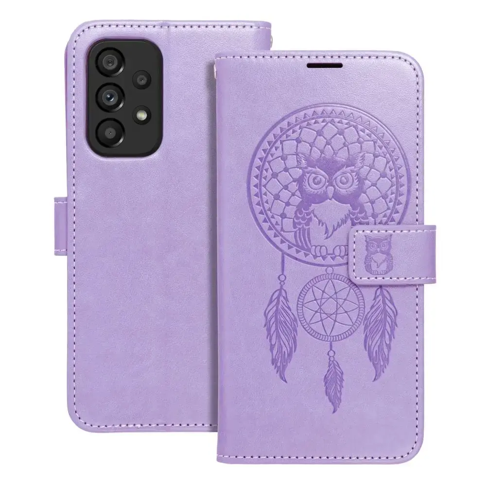 MEZZO dreamcatcher grāmatveida maciņš telefonam Samsung Galaxy A53 5G (A536) violets