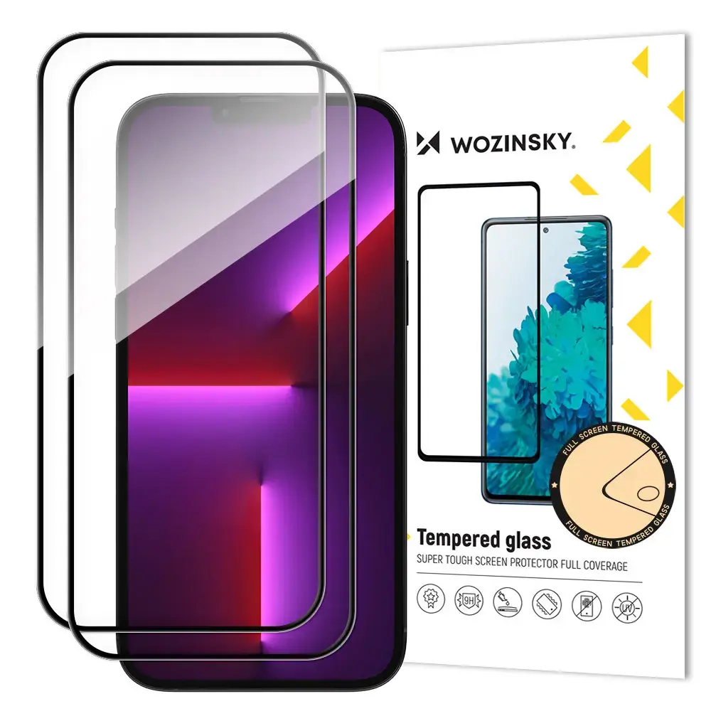 2pcs Full Screen Tempered Glass with