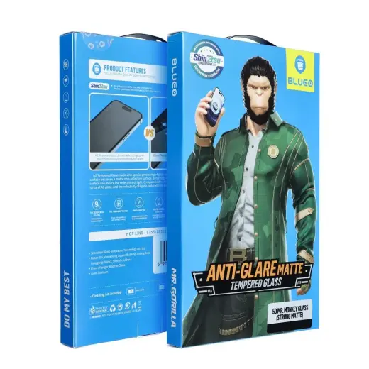 5D Mr. Monkey Glass - Apple iPhone 17 black (Strong Matte)