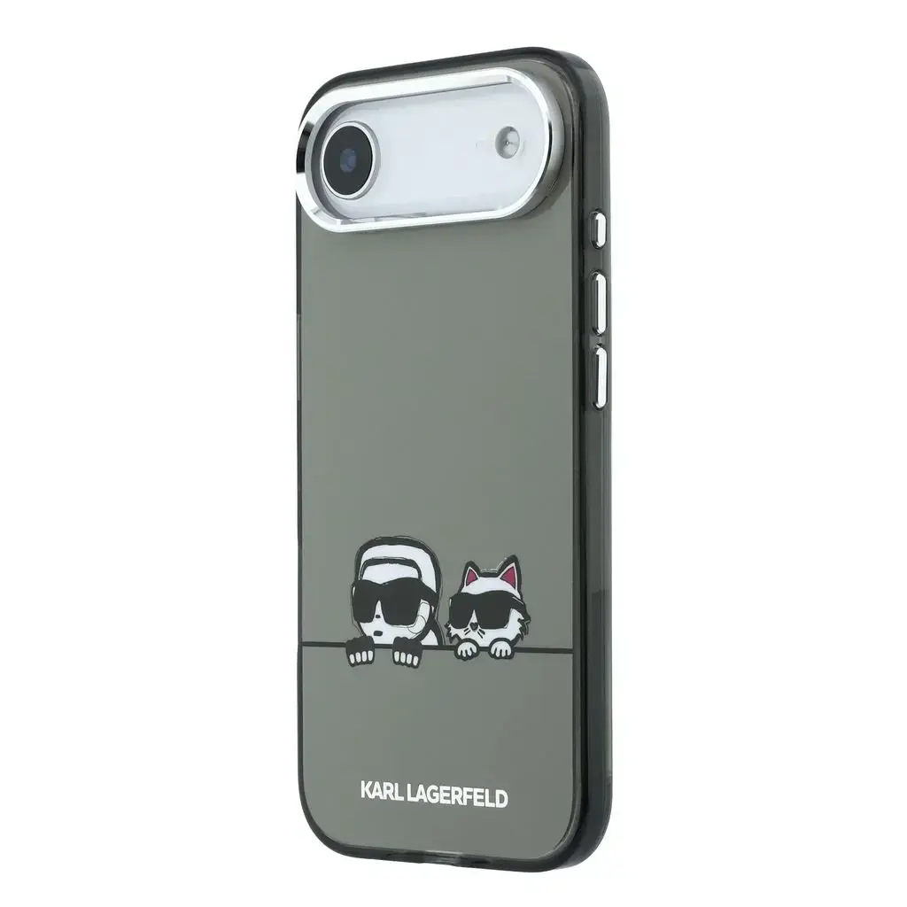 Karl Lagerfeld IML K&CH Heads Logo maciņš ar MagSafe atbalstu telefonam iPhone 17 Air melns