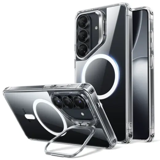 ESR Classic Hybrid чехол с подставкой и поддержкой MagSafe для телефона Samsung Galaxy S26 (S942) прозрачный