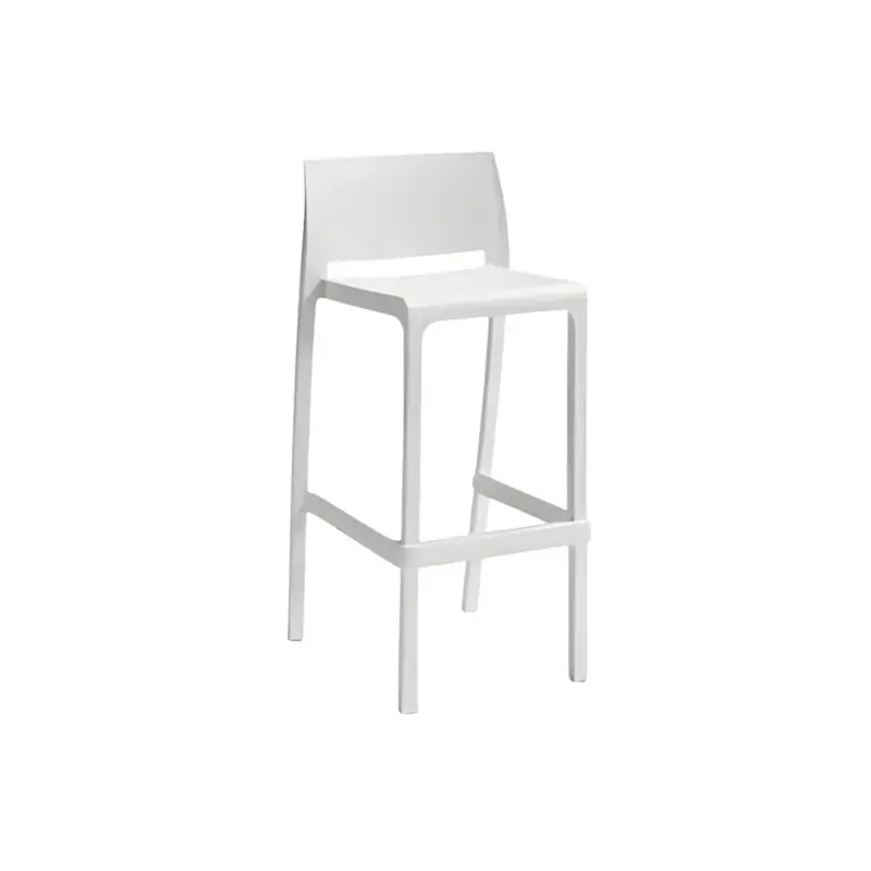 Dārza bāra krēsls Volga Stool 65 50x49x89cm balts