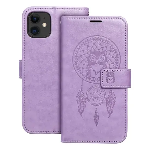 MEZZO dreamcatcher knyginio tipo telefono dėklas iPhone 11 violetinis