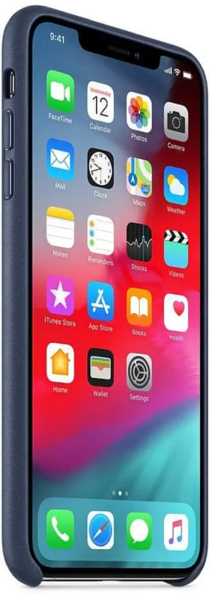 MRWU2ZM|A Apple Leather Cover for iPhone XS Max Midnight Blue