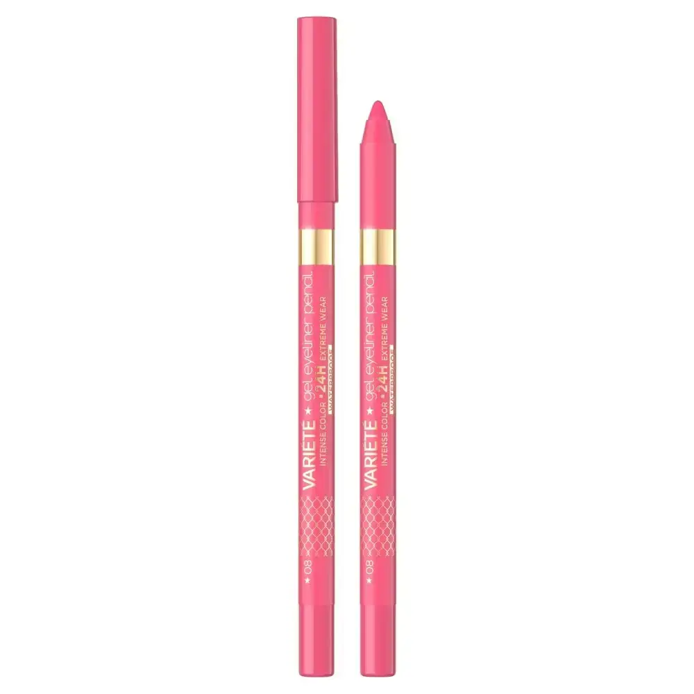 Eveline Cosmetics, Variete, Waterproof, Gel Pencil Eyeliner, 09, Pink, 1.3 g