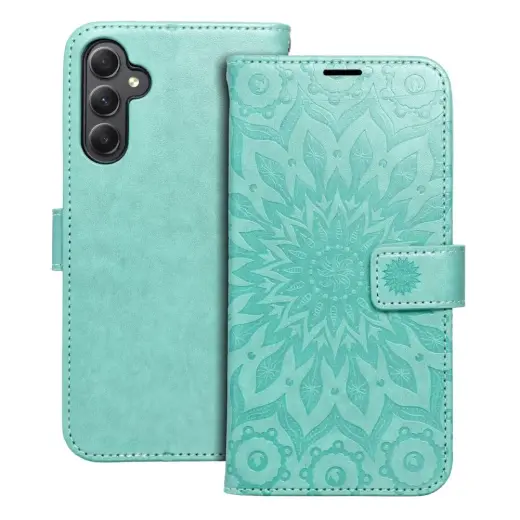 MEZZO mandala raamatutüüpi telefoni ümbris Samsung Galaxy A34 (A346) roheline
