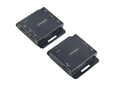 StarTech.com HDMI Extender over CAT6|CAT5, 4K 30Hz|130ft (40m) or 1080p 60Hz|230ft (70m) Video Extender, 4K HDMI over Ethernet Extender, PoC HDMI Transmitter and Receiver Kit, IR Extension - Local Video Output - video|audio extender - HDMI