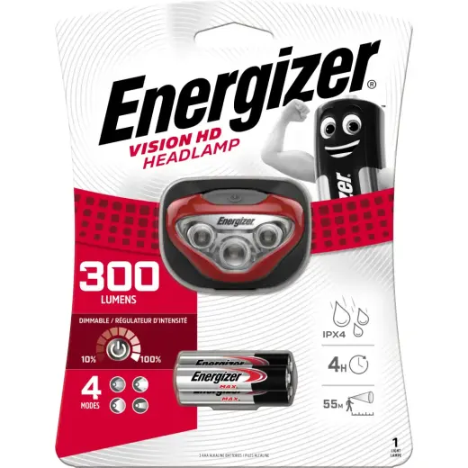 Vision Headlight HD 300 Lumens 3xAAA ENERGIZER