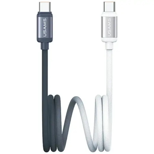 USAMS SJ756 провод для передачи данных и зарядки | USB-C на USB-C | 60W | 1.2м | черный и белый