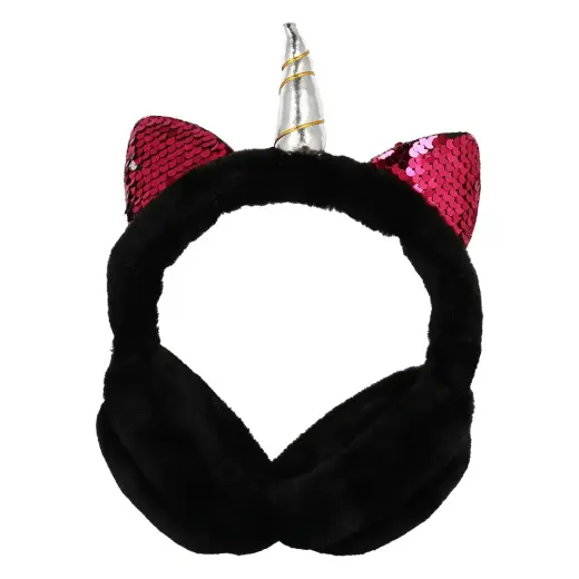GJBY headphones - Plush UNICORN Black