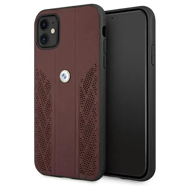 Original Case BMW Leather Curve Perforate Hardcase BMHCN61RSPPK for Iphone 11|Xr Red