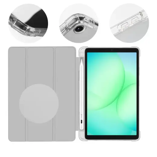 Obal:Me MistyTab planšetinio kompiuterio dėklas Galaxy Tab A11 | Galaxy Tab A9 pilkas