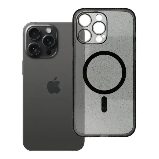 Clear Mag Cover maciņš ar MagSafe atbalstu telefonam iPhone 14 Pro Max melns