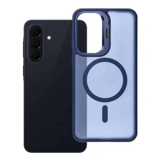 Forcell F-Protect Shadow Stand Premium phone case with stand and MagSafe support for Samsung Galaxy A57 (A576) blue