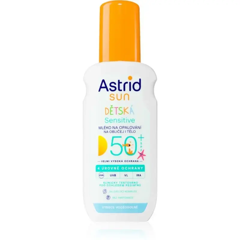 Astrid Sensitive Sun Spray Tanning Lotion for Kids SPF 50+ 150ml
