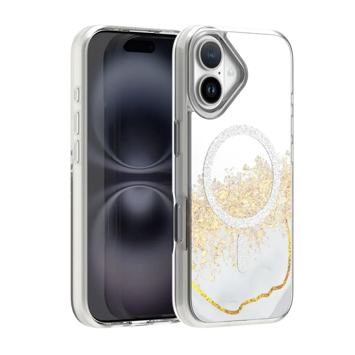 Epoxy Mag maciņš ar MagSafe atbalstu telefonam iPhone 17 balts