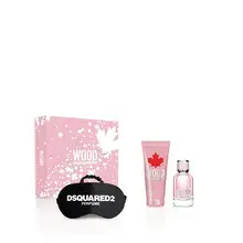 Wood For Her Dárková sada EDT 50 ml, sprchový gel 100 ml a maska na spaní