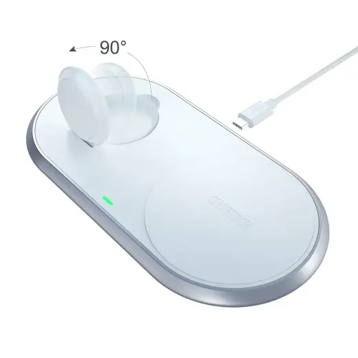 Choetech T317 2-in-1 belaidis įkroviklis | Qi | baltas