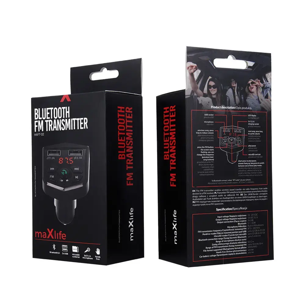 Maxlife MXFT-02 FM Auto Transmitter USB | Micro SD