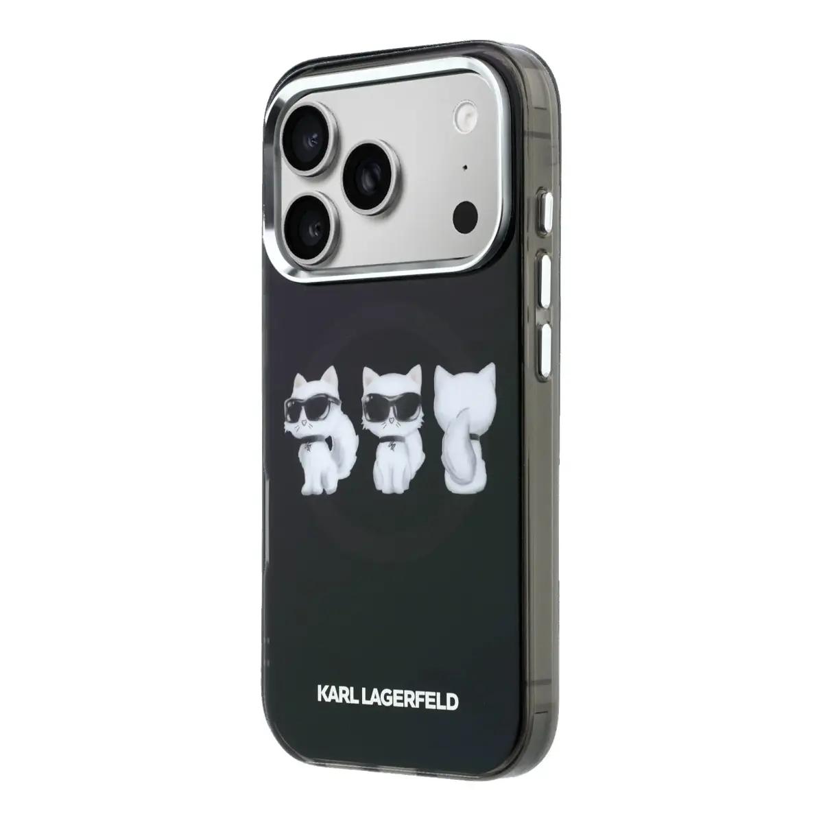 Karl Lagerfeld IML Choupette Trio Watercolor maciņš ar MagSafe atbalstu telefonam iPhone 17 Pro Max