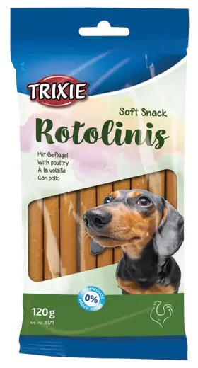 Gardums suņiem - Trixie Rotolinis, poultry, 12 gab., 120 g.