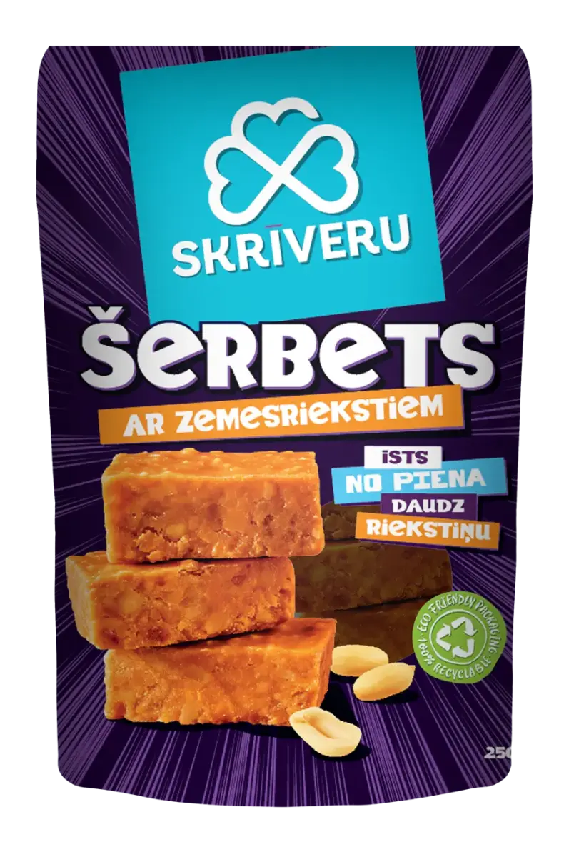 SKRĪVERU Šerbets ar zemesriekstiem 250g