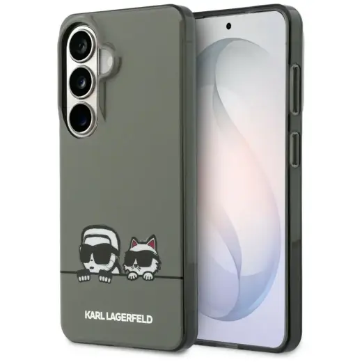 Karl Lagerfeld IML Peekaboo Karl&Choupette чехол с поддержкой MagSafe для телефона Samsung Galaxy S26 (S942) чёрный