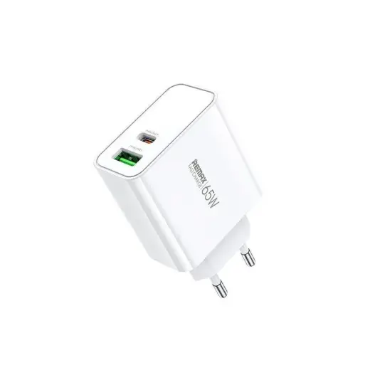 WALL CHARGER KIDDY SERIES 65w RP-U125 USB/USB-C WHITE